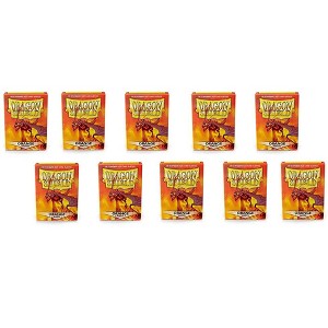 Dragon Shield 10 Packs Dragon Shield Matte Orange Standard Size 100 ct Card Sleeves Display Case - 1 of 4