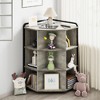 Coucheta Corner Cube Storage Cabinet – 9-Cube Bookshelf with USB Ports & Outlets, Wooden-Metal Frame for Home Spaces - 3 of 4