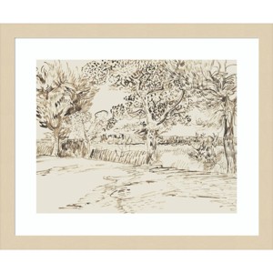 Amanti Art Vincent Van Gogh's Landscape at Arles 1888 by The Art Institute of Chicago Wood Framed Wall Art - 1 of 4