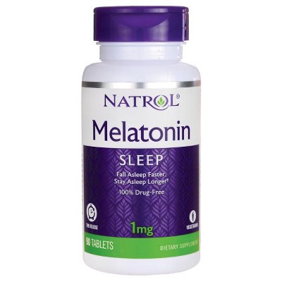 Natrol Dietary Supplements Melatonin Time Release 1 mg Tablet 90ct.