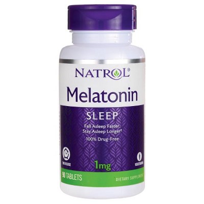  Natrol Dietary Supplements Melatonin Time Release 1 mg Tablet 90ct 