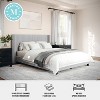 Martha Stewart Queen Kay Upholstered Platform Bed Gray/Black - 3 of 4