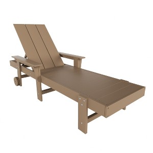WestinTrends Ashore Modern Reclining Chaise Lounge With Arms & Wheels - 1 of 4