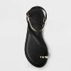 Women's Phoenix Ankle Strap Toe Ring Sandals - Universal Thread™ Black - 3 of 4
