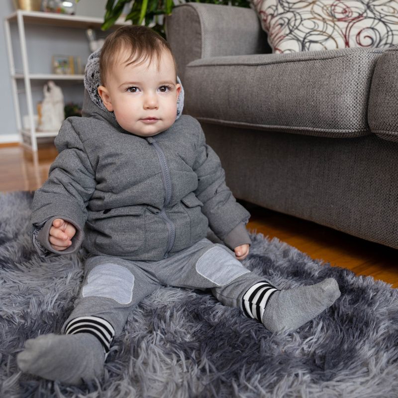 Rokka&Rolla Infant Toddler Boys' Puffer Coat Baby Hooded Winter Jacket, 4 of 12