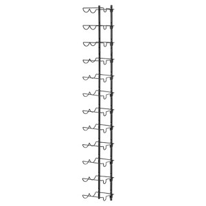 Itopfox 24 Bottle Wall Mounted Wine Rack, Adjustable Height for Wine, Liquor, Champagne, Matte Black Metal Rack for Kitchen, Bar, Wine Cellar - 1 of 4