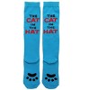 HalloweenCostumes.com One Size Fits Most Women  Dr. Seuss The Cat In The Hat Knee High Costume Socks with Paw Prints for Adults., Red/White/Blue - 2 of 3