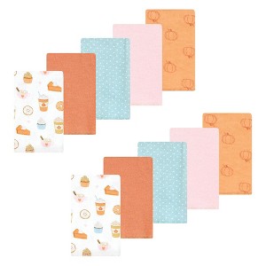 Luvable Friends Hudson Baby Flannel Burp Cloths 10pk - 1 of 2