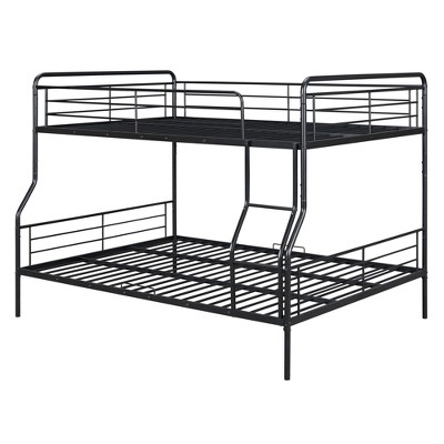 NicBex Full XL Over Queen Bunk Bed with Guardrail,Metal Twin Loft Bed with Ladder and Converts to 2 Twin Single Beds,Bunk Beds for Bedroom