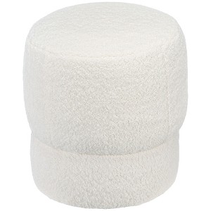 Aghana Digitals Cream White 46" Storage Bench with Teddy Fleece Upholstery, Thick Padded Cushion & - 1 of 4