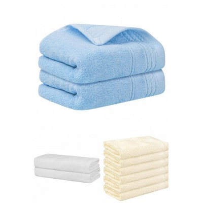 REGALWOVEN Striped Soft Absorbent Bathroom Cotton Towel Set 3 Pcs