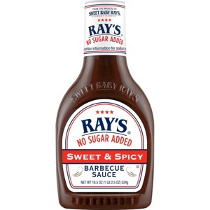 Sweet Baby Ray's No Sugar Added Sweet and Spicy BBQ Sauce - 18.5oz - 1 of 4