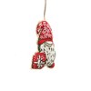 SEVOBAL Tree Ornaments Set of 6 Santa Gift Hanging Ornaments, Glittering Beaded Christmas Decorations for Tree and Home, Multicolored, 4"*1.5"*5" - 3 of 4