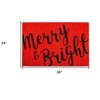 HomeRoots 24" X 36" Red and Black Coir Merry and Bright Outdoor Christmas Door Mat - 3 of 3