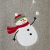 SKL Home Saturday Knight Ltd Snowman With Snowballs Hand Towel - (2-Pack) - 16x25", Gray - 2 of 2