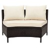CAVINAS Patio Sectional Furniture Set, All-Weather Outdoor Sofa Set Half-Moon Tempered Glass Tabletop Patio Table for Backyard - 4 of 4
