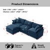 VASIP Chenille Modular Cloud Sectional Sofa - 105" L-Shaped 3-Seater with Ottoman,for Living Room,Beige - 2 of 4