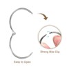 Unique Bargains Carbon Steel Loose Leaf Binder Snap Shower Curtain Rings 6 Pcs - 4 of 4