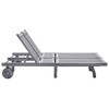 vidaXL Sunlounger Grey Solid Acacia Wood, 100% Polyester Fabric - 2 of 4