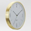 6" Round Wall Clock White/Brass - Project 62™ - image 2 of 4