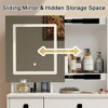 Okak Farmhouse Vanity Desk with Sliding Mirror and Stool Dressing Table with Charging Station for Bedroom - 2 of 4