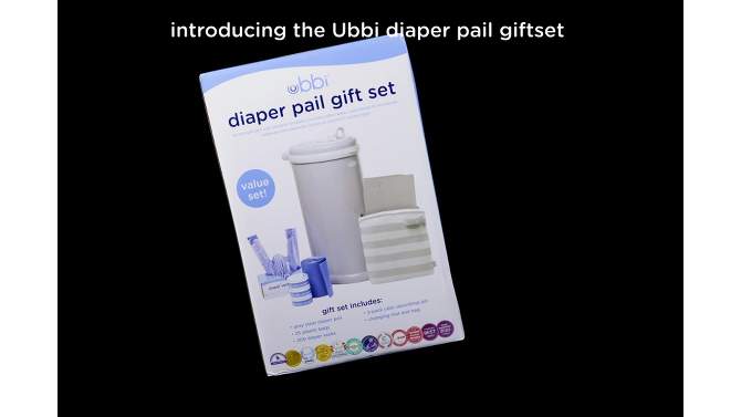 Ubbi Diaper Pail Value Gift Set, 2 of 7, play video