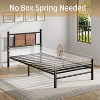 QingMoon Metal Platform Bed Frame, Sturdy Steel Slat Support, with Headboard and and Footboard, Non-Slip and Noiseless, No Box Spring Needed - 4 of 4