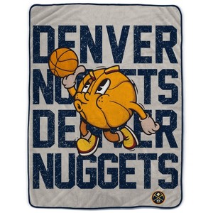 NBA Denver Nuggets 60"x80" Cartoon Basketball Ultra Cozy Blanket - 1 of 3