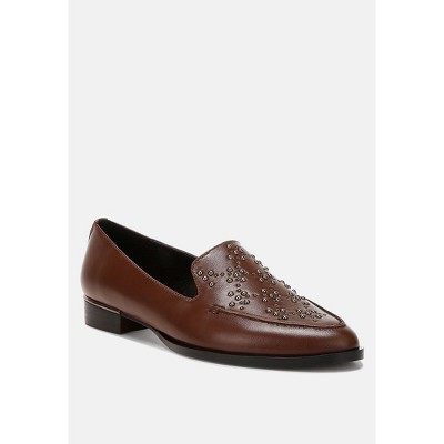Gabbasi Studded Genuine Leather Loafers