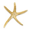Black Bow Jewelry 14k Yellow Gold LG D/C Pencil Starfish Slide Pendant, 32mm (1 1/4 In.) - 3 of 4