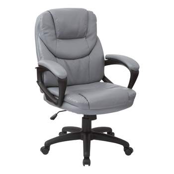 Faux Leather Managers Chair with Padded Arms - OSP Home Furnishings
