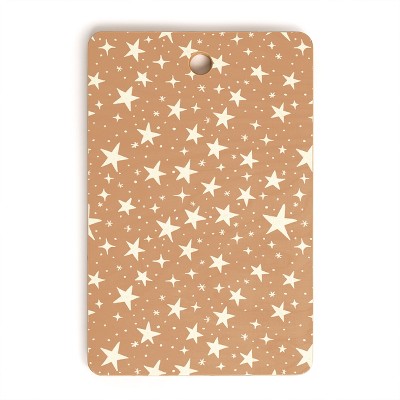 Avenie Stars In Neutral Cutting Board Rectangle -Deny Designs