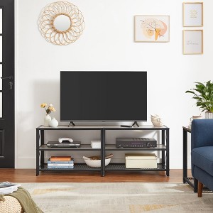 VASAGLE TV Stand Industrial Entertainment Center, Modern TV Stand for TVs up to 65/75 Inches Console with Open Storage Shelves - 1 of 4