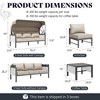 COWLOWN 4 Piece Khaki Modern Aluminum Patio Furniture Set with Retractable Canopy and Coffee Table, Ideal for Yard, Lawn, Porch and Balcony - 4 of 4