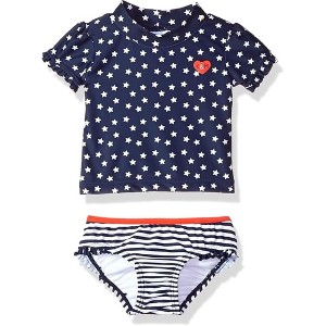 Kiko & Max Baby/Toddler and Little Girl's 2-Piece Short Sleeve Bikini Swimsuit Sets - 1 of 4