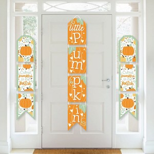 Big Dot of Happiness Little Pumpkin - Hanging Vertical Paper Door Banners - Fall Birthday Party or Baby Shower Wall Decoration Kit - Indoor Door Decor - 1 of 4