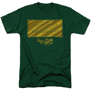 Willy Wonka And The Chocolate Factory Golden Ticket Adult T-Shirt - 1 of 4