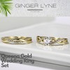 Queena Sterling Silver White Gold Wedding Ring Set for Women Cz Engagement Ring Eternity Band Ginger Lyne Collection - image 2 of 4