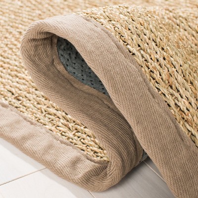 Natural Fiber Gray and Beige Seagrass Area Rug 2' x 3'