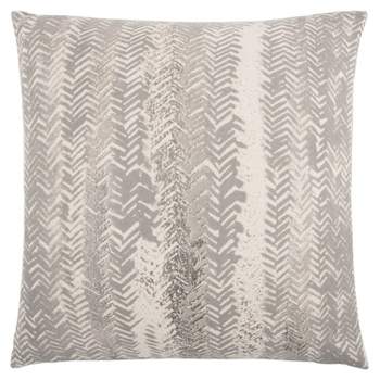 20"x20" Oversize Geometric Square Throw Pillow Cover Gray - Rizzy Home