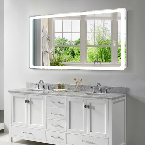 Liana 40×32 LED Vanity Mirror Stepless Dimmable Wall Mirrors with  Anti-Fog, Shatter-Proof - The Pop Home