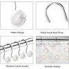 Home Mart Goods 12 Piece Set Chrome White Heavy Duty Shower Curtain Hooks Rings Rustproof Metal - 4 of 4