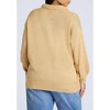 ELOQUII Women's Plus Size Round Neckline Slouchy Sweater - 3 of 4