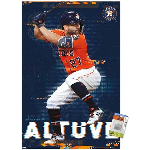 Trends International MLB Houston Astros - Yordan Alvarez 22 Framed Wall  Poster Prints White Framed Version 22.375 x 34