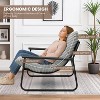 Hooseng Modern Accent Chair, Fluffy Living Room Chair with Removable Cushion, Armchair Chairs With Metal Frame for Bedroom Balcony Reading Room - 3 of 4