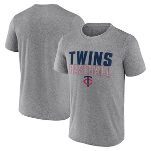 MLB Minnesota Twins Men's Gray Athletic T-Shirt - 1 of 3