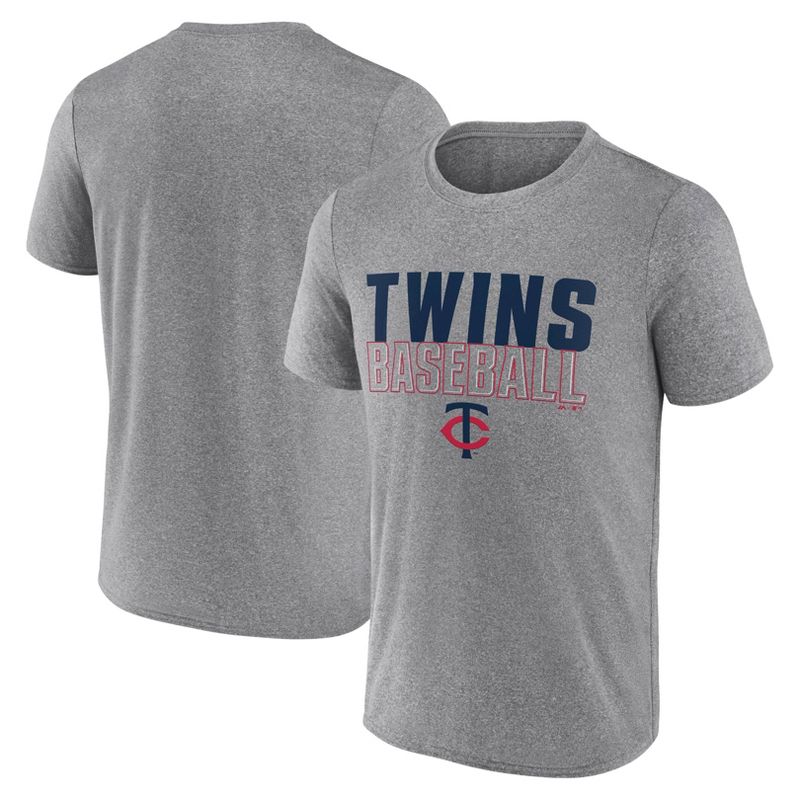MLB Minnesota Twins Men's Gray Athletic T-Shirt, 1 of 4