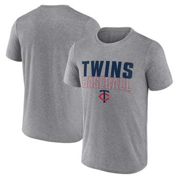 MLB Minnesota Twins Men's Gray Athletic T-Shirt
