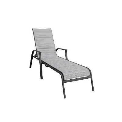 Harrington Chaise Lounge - Gray - Apollo Outdoor