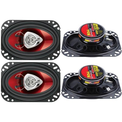 BOSS CH4620 4x6" 400W 2-Way Car Audio Coaxial Speakers Stereo Red
